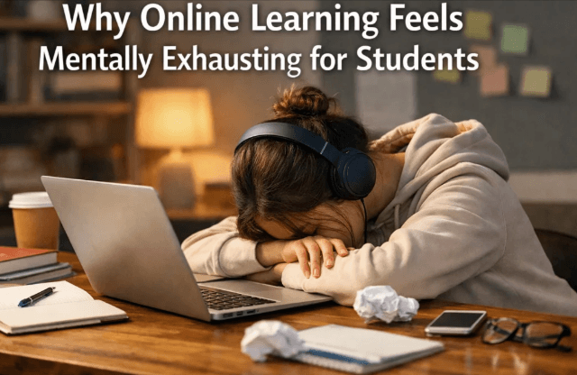 Why Online Learning Feels Mentally Exhausting for Students 